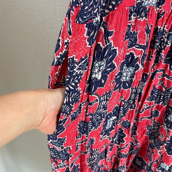 Knox Rose Womens Plus XXL Floral Boho Maxi Dress with Pockets - Picture 8 of 8